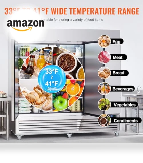 Commercial Refrigerator — Drink Coolers, VEVOR