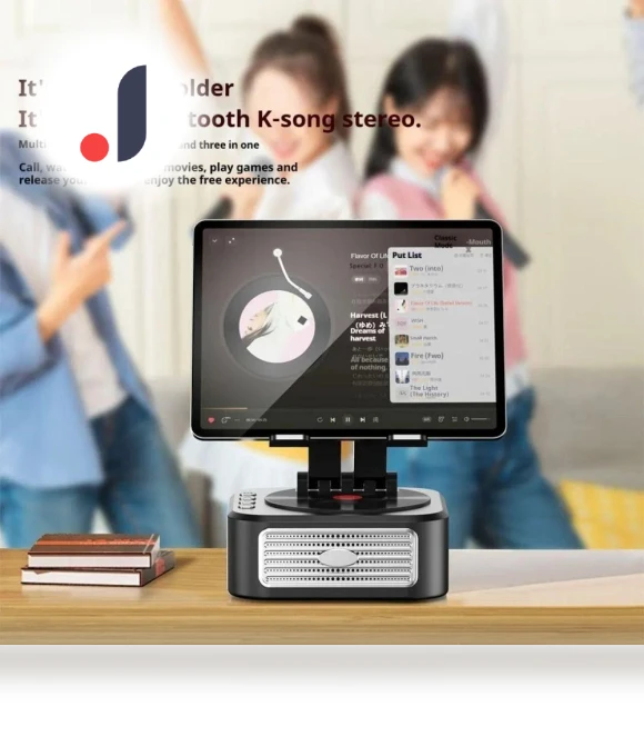 Foldable Wireless Bluetooth Speaker with Smartphone Mount — Portable Sound Systems, Houmeiwoo