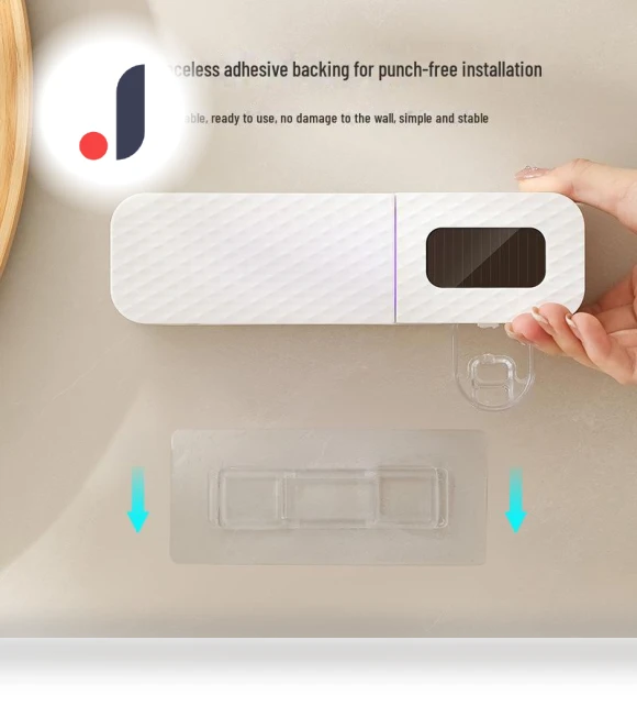 Smart Wall-Mounted UV Toothbrush Sterilizer with Automatic Toothpaste Dispenser — Toothbrush Holders, ElectroCN