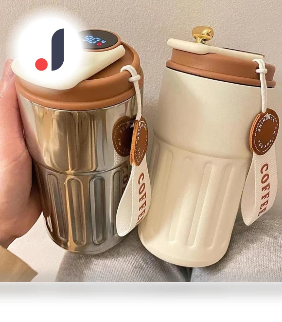 Stainless Steel Thermo Bottle with LED Temperature Display — Travel Drinkware, Garden Supplies My