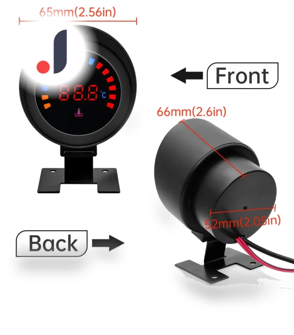 Digital LCD Water Temperature Gauge Meter with Sensor — Water & Oil Temperature, FYUU-autoparts