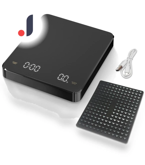 Digital Rechargeable Coffee Scale with Timer — Weight Management Tools, DC-HOME Textile