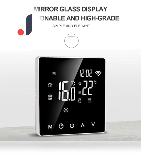 Digital Thermostat with Touch Screen — Home Climate Control, Rainbow Rain