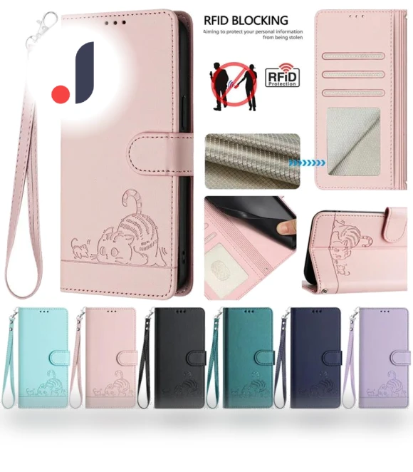 Leather Wallet Anti-theft Brush Case — Basic Cases, case-A1