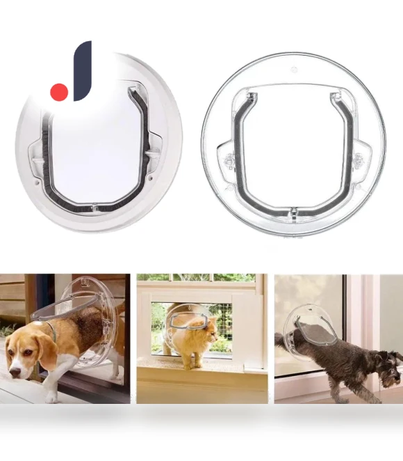 Silent Pet Door with 4 Locking Modes — Doorbells, gaodaidecoe