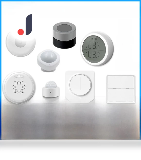 Smart Home Water Detector & Smoke Alarm with Wireless Temperature and Humidity Sensor — Smoke Detectors, Tuya