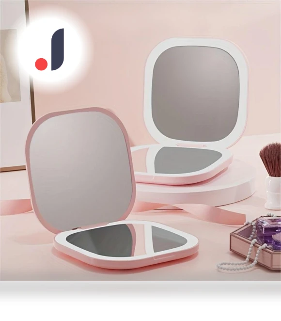 Touch Switch Travel Cosmetic Mirror — Compact & Travel, Yinangfg