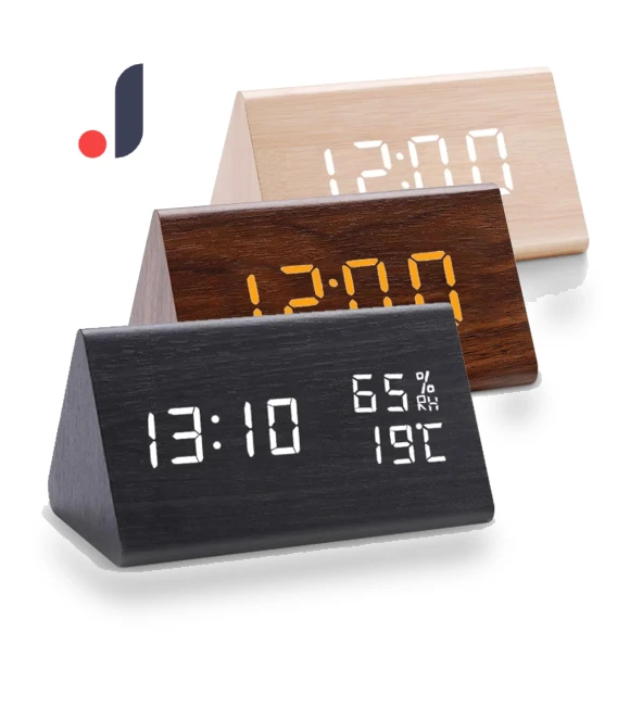 Voice Controlled Wooden Alarm Clock — Clocks, Daily necessities-V