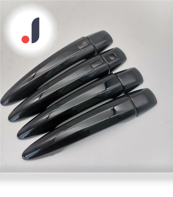 Glossy Black Door Side Handles with Smart Lock Function — Interior Grab Handles, Topfactory