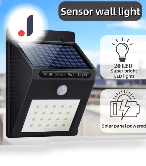 LED Solar Light Outdoor Wall Lamp — Outdoor Security & Flood Lighting, JUDING