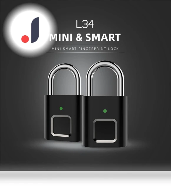 Rechargeable USB Smart Fingerprint Padlock — Luggage Locks, Tautoparts