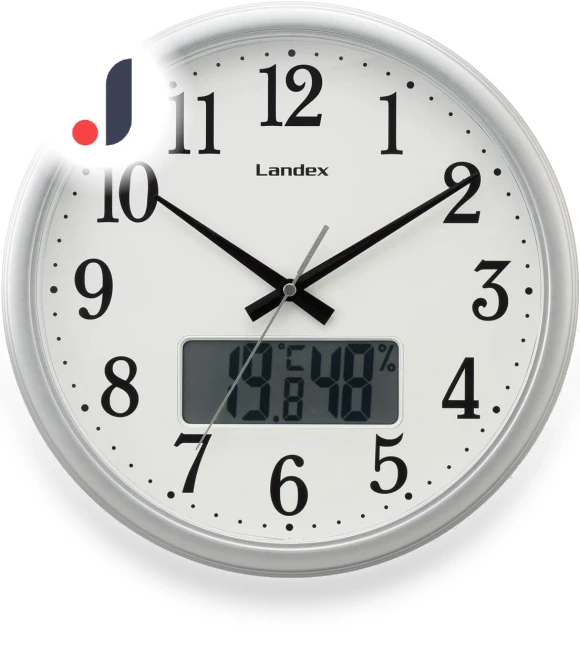 Silver Time Sensor Analog Wall Clock — Wall, MJ Select