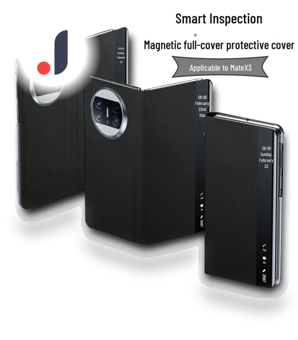 Thin Magnetic Leather Case with Smart Window — Phone Accessories, Super Case