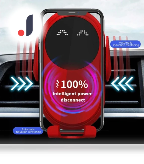 Fast Wireless Car Phone Charger Holder — Dashboard Installation Kits, Rainbow Rain