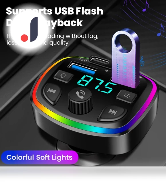Smart LED Car FM Transmitter — Phone Accessories, NyPhoenix Auto