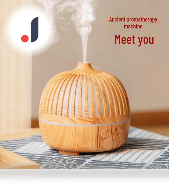 Ultrasonic Aromatherapy Humidifier with Large Capacity and Wood Finish — Air Moisturizers, Small Appliances