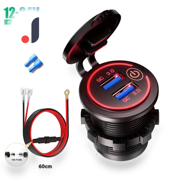 Waterproof Car USB Charger — Chargers, NyPhoenix Auto