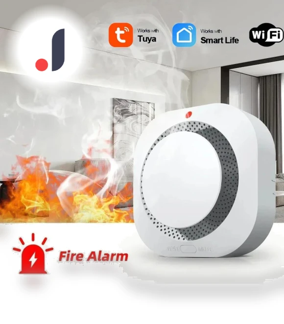 WiFi Smoke Detector Alarm — Smoke & CO Detectors, Meiteai-All