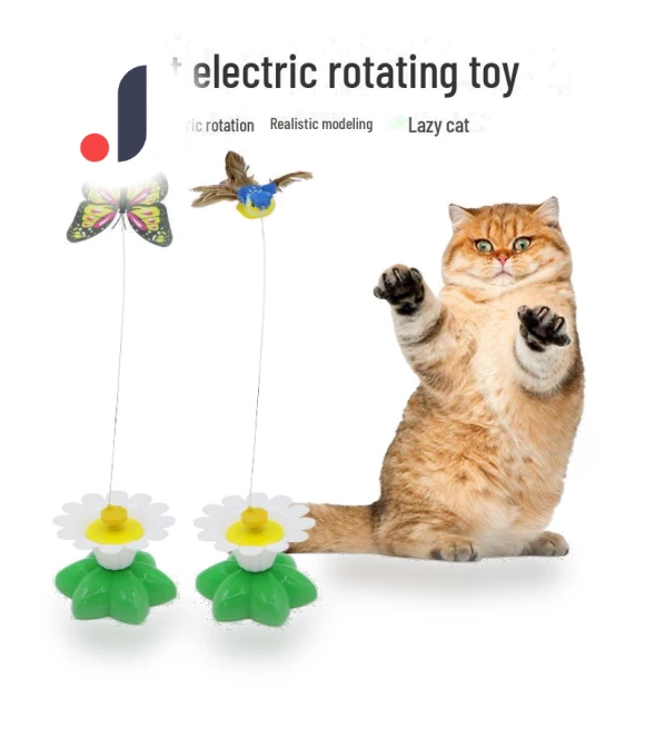 Flying Butterfly and Hummingbird Automatic Cat Teaser Wand — Cat Playthings, AI Supermarket