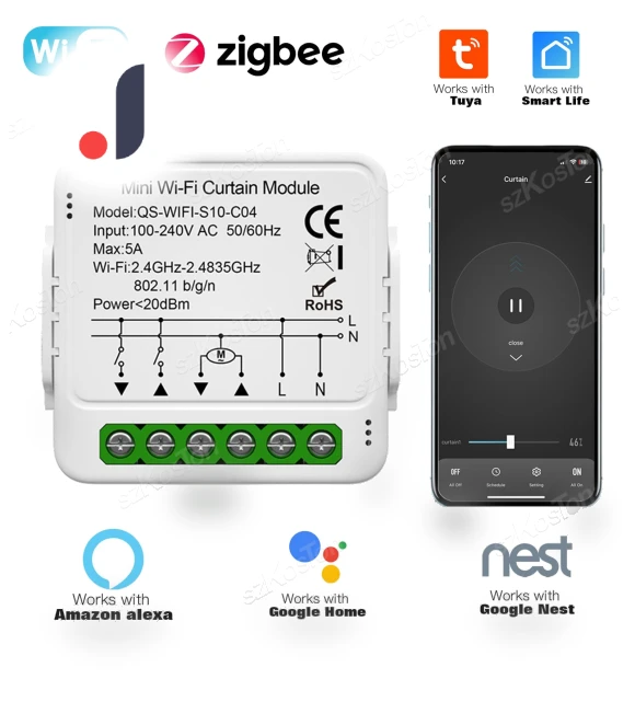 Smart Curtain Switch Module — Smart Home Hubs & Controllers, Super Dream Home