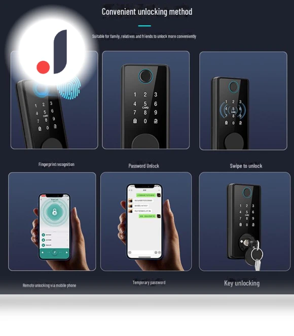 Smart Door Lock with Fingerprint Scanner — Biometric Security, Apex Gear