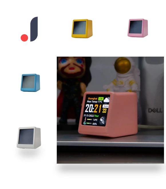 Wi-Fi Desktop Clock with Electronic Thermometer — Alarm, Fengchou