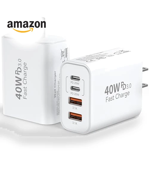 40W 4-Port Type C Fast Charger Block — Chargers, Shenzhen Xihuida Electronics Co., Ltd.
