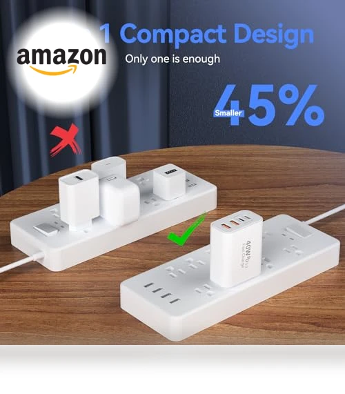 40W 4-Port Type C Fast Charger Block — Chargers, Shenzhen Xihuida Electronics Co., Ltd.