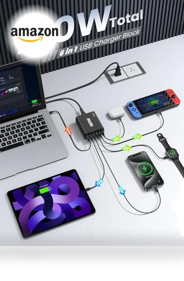6-in-1 Fast USB Charging Station — Chargers, shenzhenshiquanshengdamaoyiyouxiangongsi