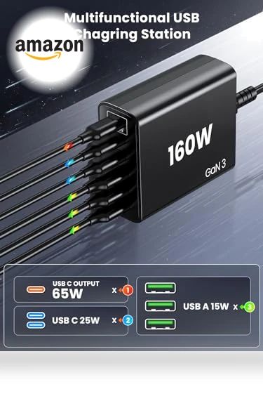 6-in-1 Fast USB Charging Station — Chargers, shenzhenshiquanshengdamaoyiyouxiangongsi