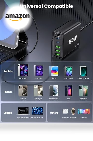 6-in-1 Fast USB Charging Station — Chargers, shenzhenshiquanshengdamaoyiyouxiangongsi