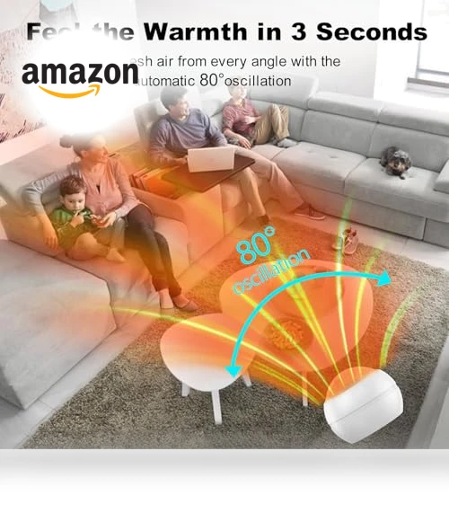 Bladeless Tower Fan with Heater Combo — Stand Fans, Ecocomfy