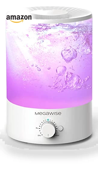 Cool Mist Humidifier with Top Refill and Night Light — Air Moisturizers, MEGAWISE