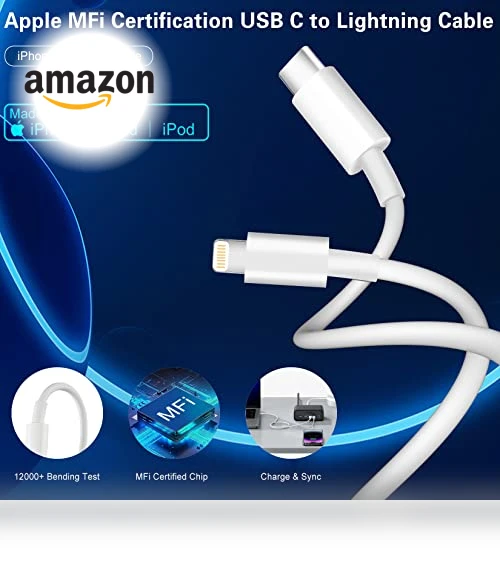 Dual Port Fast Charger with 10FT USB-C to Lightning Cable — Chargers, Shenzhen Liuri Technology Co.,Ltd.