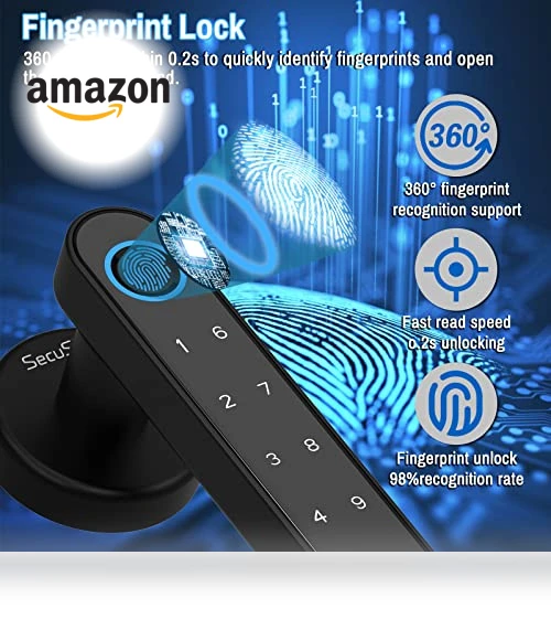 Fingerprint Door Lock — Keyless Entry, Secustone