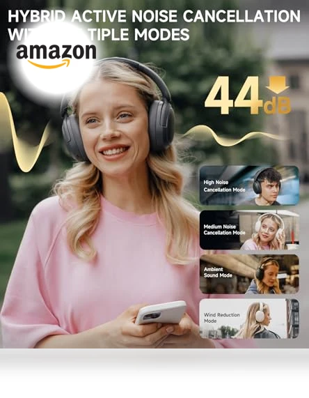 Hybrid Active Noise Cancelling Headphones — Over-Ear Headphones, EDIFIER