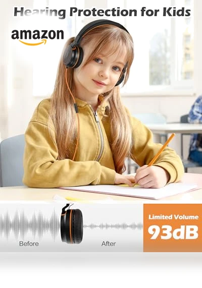Kids Headphones with Microphone — In-Ear Headphones, AILIHEN