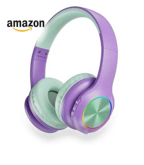 Kids Wireless Headphones with LED Lights — In-Ear Headphones, Candy Bila