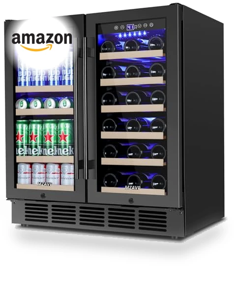 Large Capacity Dual Zone Wine Beverage Cooler — Wine Storage Solutions, MZAVP