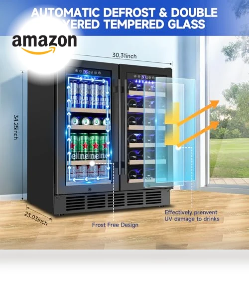 Large Capacity Dual Zone Wine Beverage Cooler — Wine Storage Solutions, MZAVP