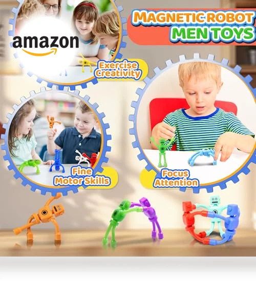 Magnetic Robot Men Travel Toys — Magnets