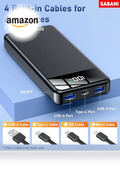 Portable Charger 35000mAh Power Bank — Chargers, SABANI