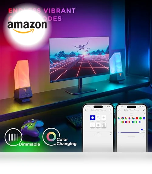 Smart Gaming Tabletop Galaxy Projector Night Light — Night Lights, Enbrighten