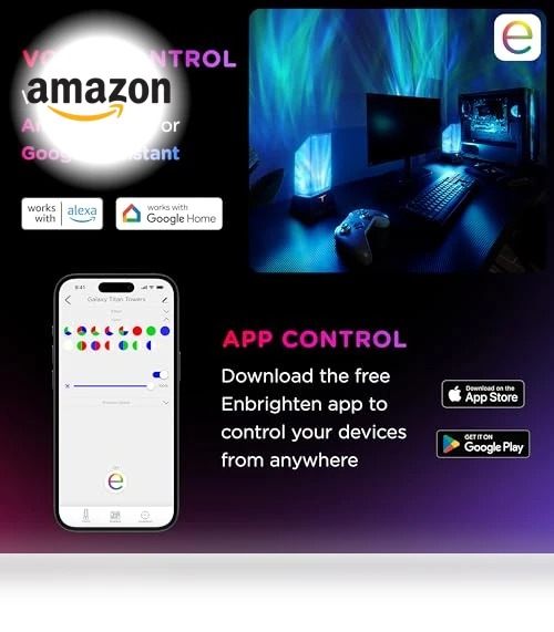 Smart Gaming Tabletop Galaxy Projector Night Light — Night Lights, Enbrighten