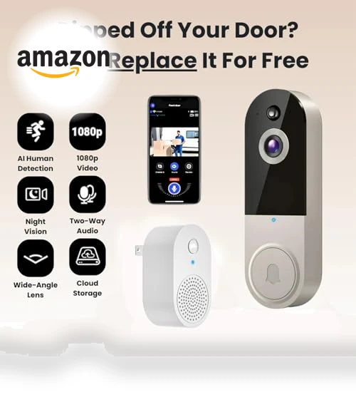 Smart Wireless Video Doorbell Camera — Smart Home Security, Generic