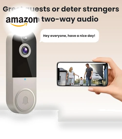 Smart Wireless Video Doorbell Camera — Smart Home Security, Generic