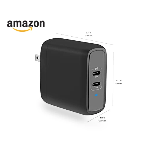 Two-Port USB-C Wall Charger — Chargers, Amazon