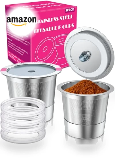 Universal Stainless Steel K Cup Reusable Coffee Pods — Coffee Pod Holders, AIMONE