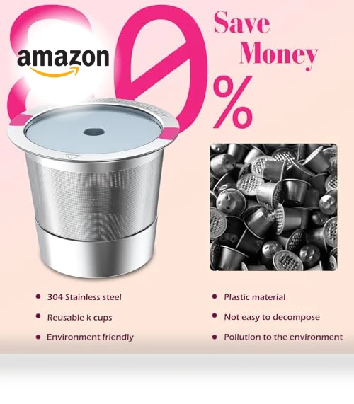 Universal Stainless Steel K Cup Reusable Coffee Pods — Coffee Pod Holders, AIMONE