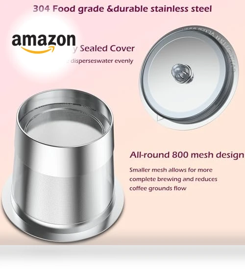 Universal Stainless Steel K Cup Reusable Coffee Pods — Coffee Pod Holders, AIMONE